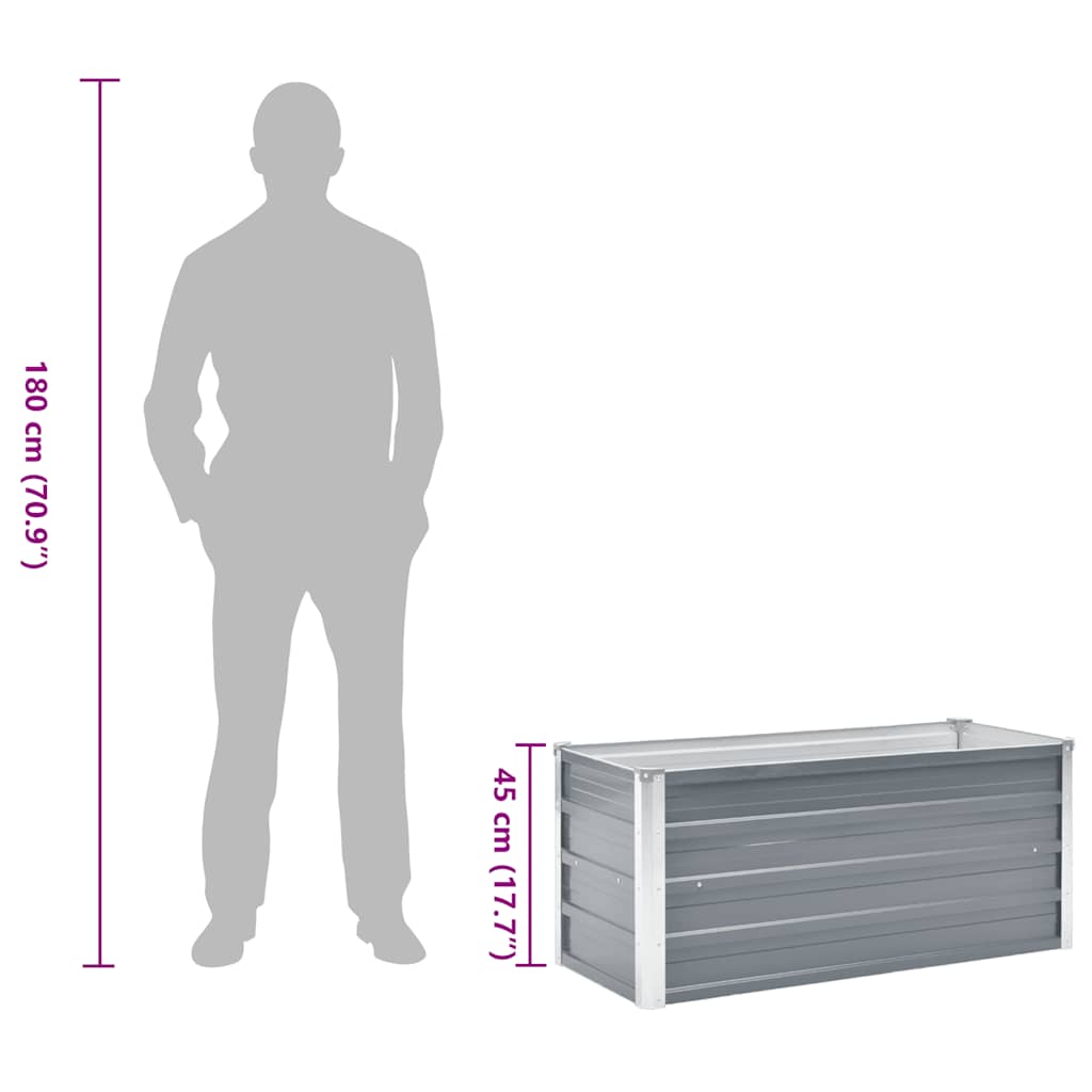Garten-Hochbeet Verzinkter Stahl