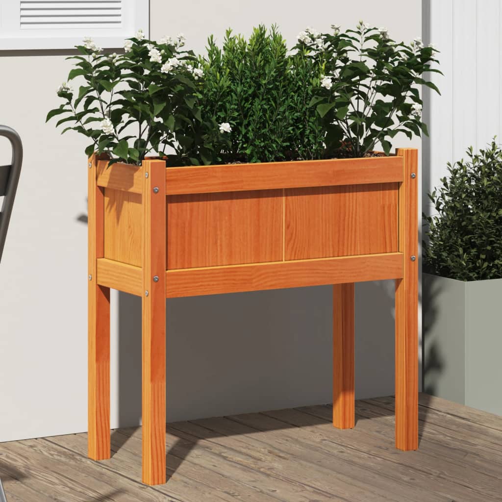 Pflanzkübel Mit Beinen 70X31X70 Cm Massivholz Douglasie