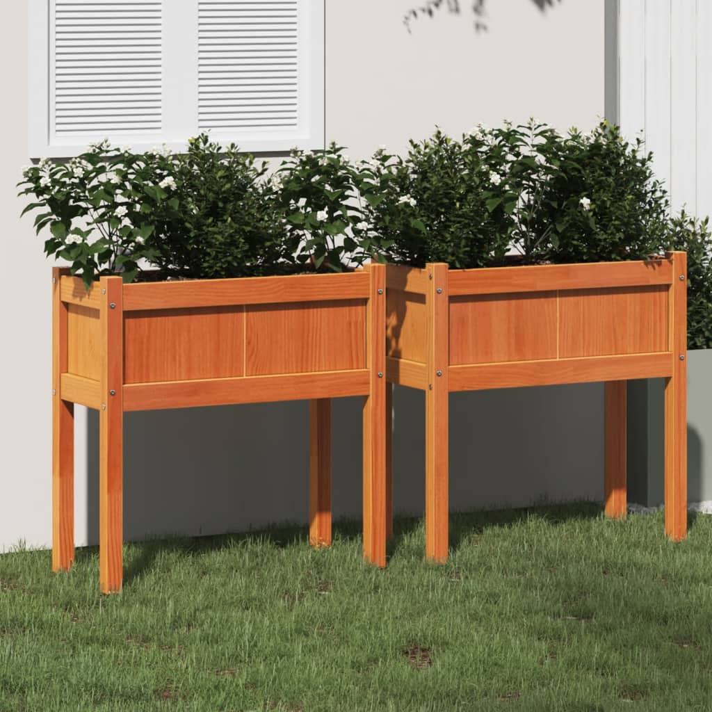 Pflanzkübel Mit Beinen 70X31X70 Cm Massivholz Douglasie