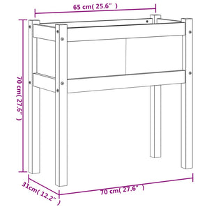 Pflanzkübel Mit Beinen 70X31X70 Cm Massivholz Douglasie