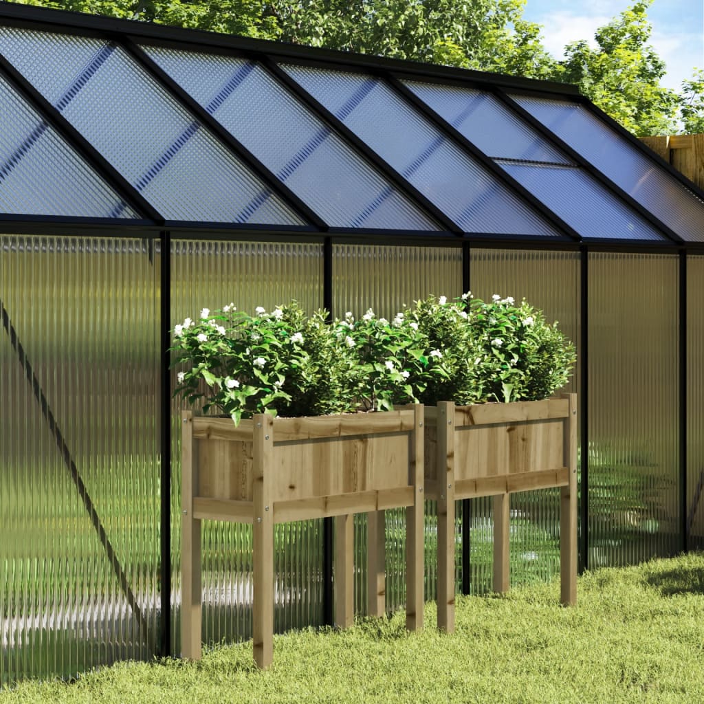 Pflanzkübel Mit Beinen 70X31X70 Cm Massivholz Douglasie