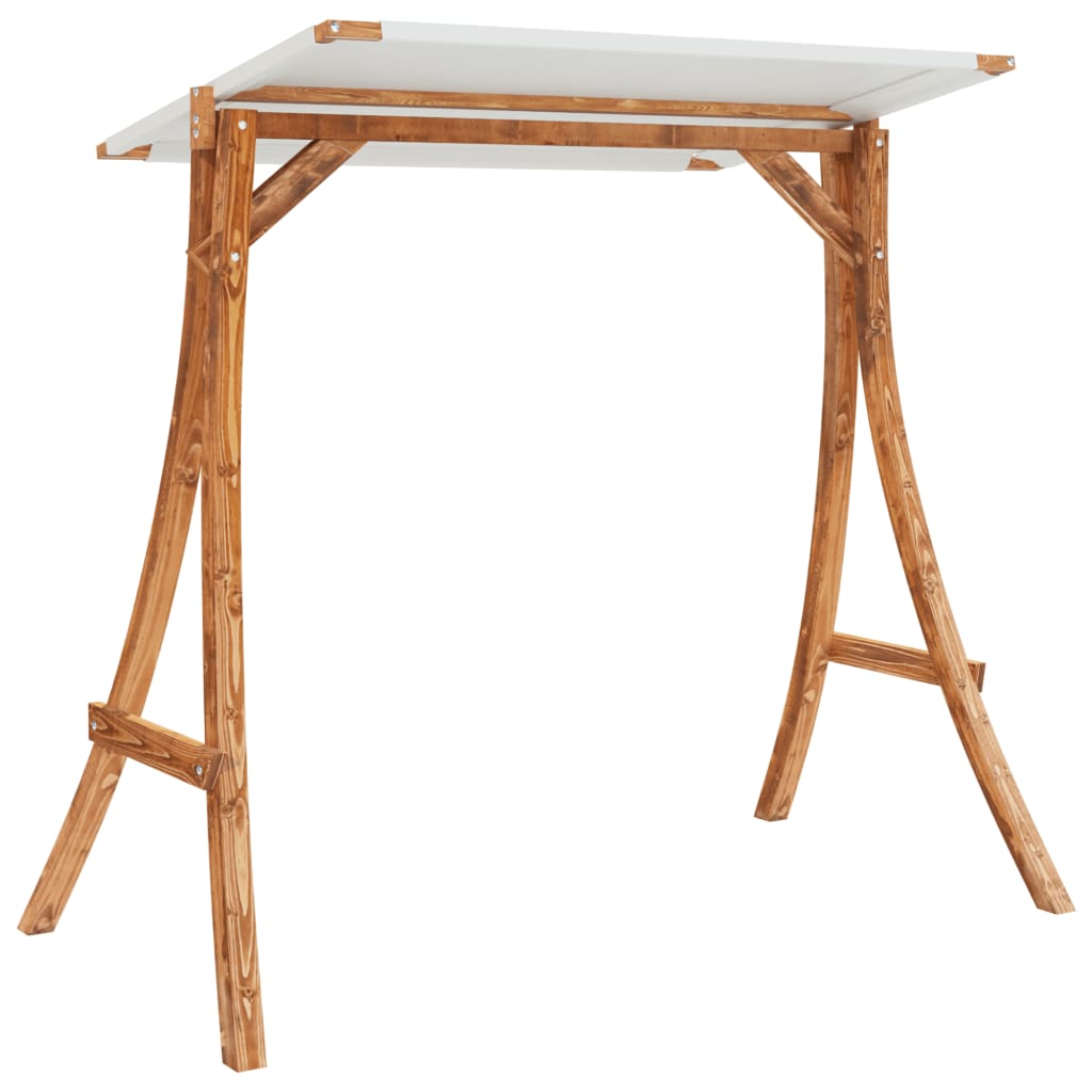 Hollywoodschaukel Mit Dach Massivholz Fichte Mit Teak-Finish