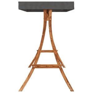 Hollywoodschaukel Mit Dach Massivholz Fichte Mit Teak-Finish