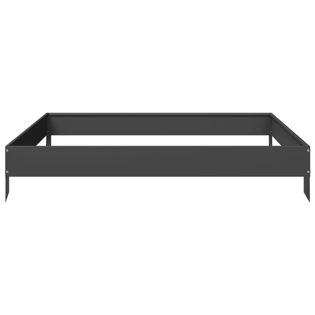 Hochbeet Schwarz 100X100X18,5 Cm Stahl/Schwarz