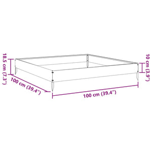 Hochbeet Schwarz 100X100X18,5 Cm Stahl/Schwarz