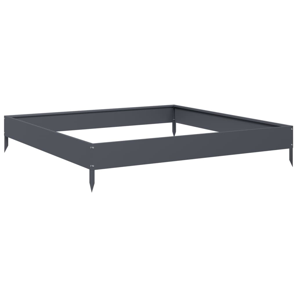 Hochbeet Anthrazit 100X100X18,5 Cm Stahl/Anthrazit