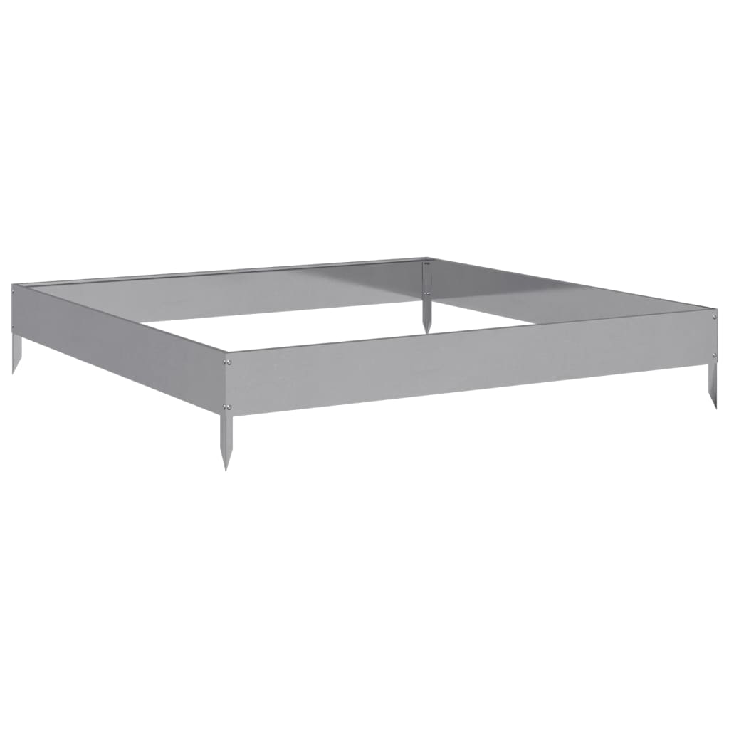 Hochbeet 100X100X18,5 Cm Verzinkter Stahl/Grau