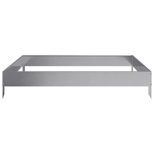 Hochbeet 100X100X18,5 Cm Verzinkter Stahl/Grau