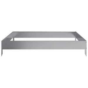 Hochbeet 100X100X18,5 Cm Verzinkter Stahl/Grau