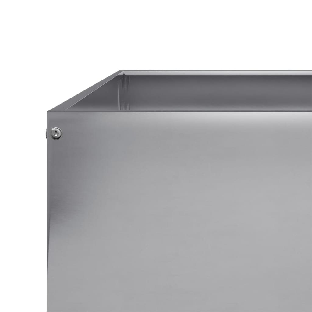 Hochbeet 100X100X18,5 Cm Verzinkter Stahl/Grau