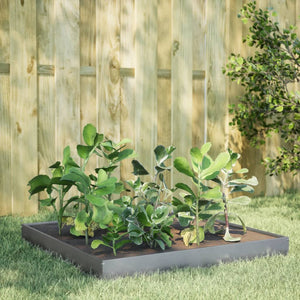 Hochbeet 100X100X18,5 Cm Verzinkter Stahl/Grau