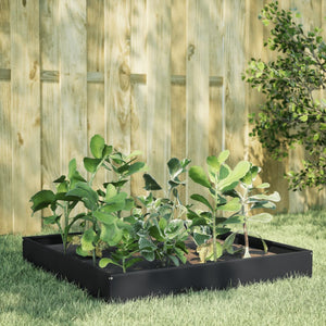 Hochbeet Schwarz 100X100X18,5 Cm Stahl/Schwarz