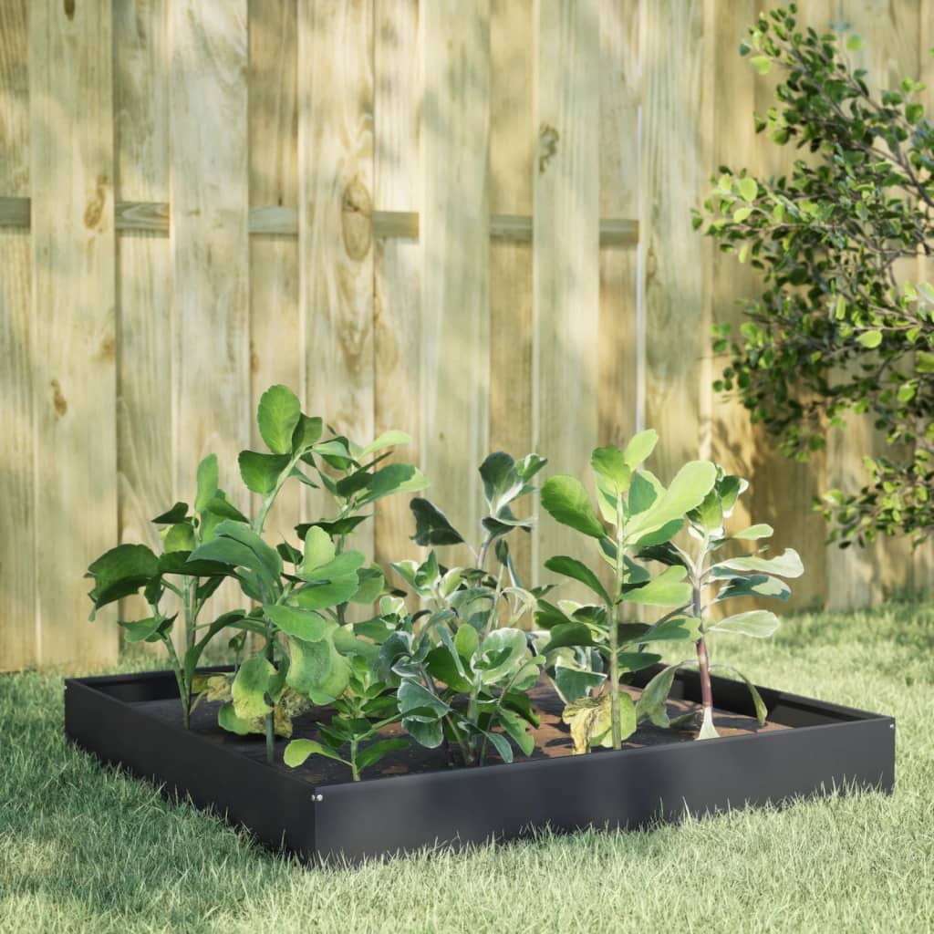 Hochbeet Anthrazit 100X100X18,5 Cm Stahl/Anthrazit
