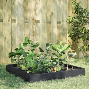 Hochbeet Anthrazit 100X100X18,5 Cm Stahl/Anthrazit