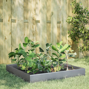 Hochbeet 100X100X18,5 Cm Verzinkter Stahl/Grau