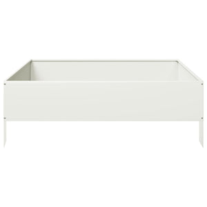 Hochbeet Weiß 100X100X33,5 Cm Stahl/Weiß