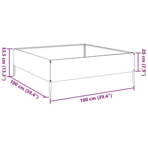 Hochbeet Weiß 100X100X33,5 Cm Stahl/Weiß