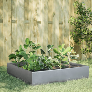 Hochbeet 100X100X18,5 Cm Verzinkter Stahl/Grau