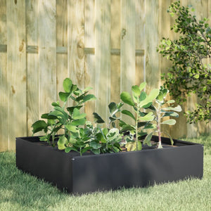 Hochbeet Anthrazit 100X100X18,5 Cm Stahl/Anthrazit