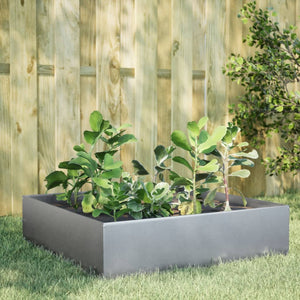 Hochbeet 100X100X18,5 Cm Verzinkter Stahl/Grau
