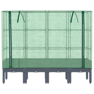 Hochbeet Mit Gewächshaus-Aufsatz Rattan-Optik