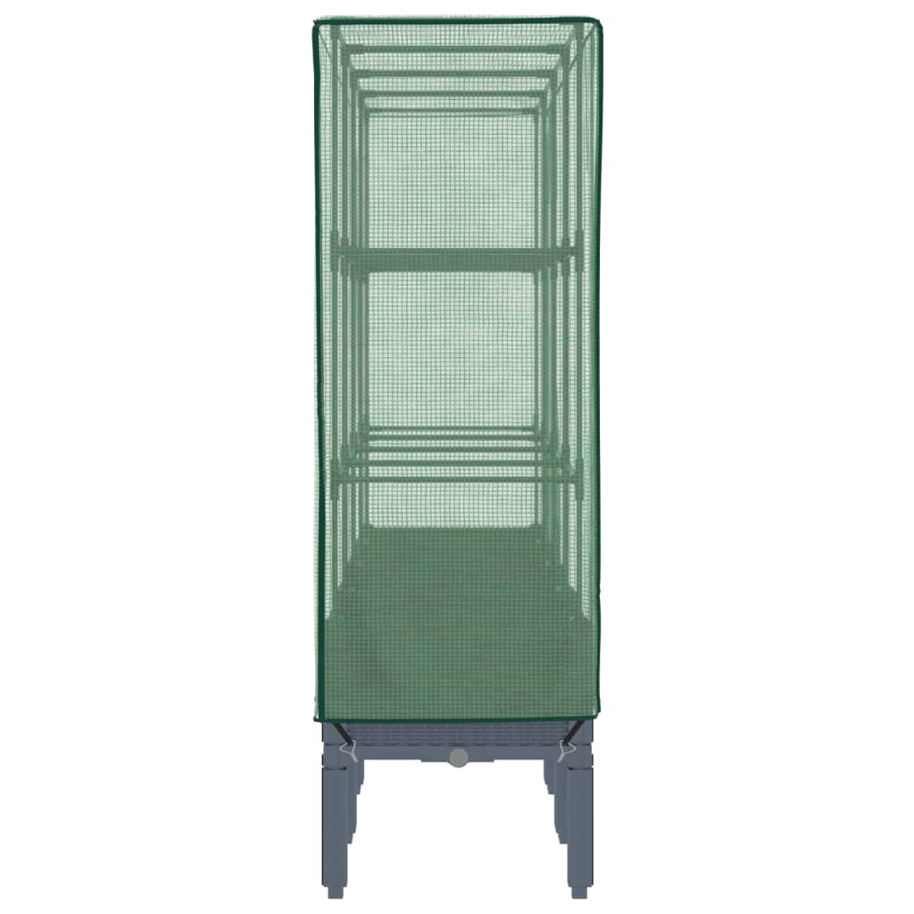 Hochbeet Mit Gewächshaus-Aufsatz Rattan-Optik