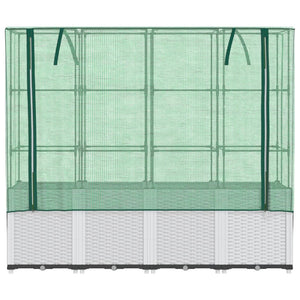 Hochbeet Mit Gewächshaus-Aufsatz Rattan-Optik 160X40X153 Cm